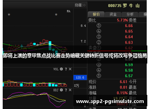 即将上演的意甲焦点战比赛走势暗藏关键转折信号或将改写争冠格局